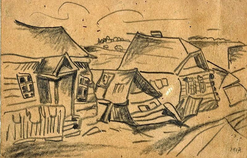A shtetl – Ryback Issachar (1897-1935) (1917)