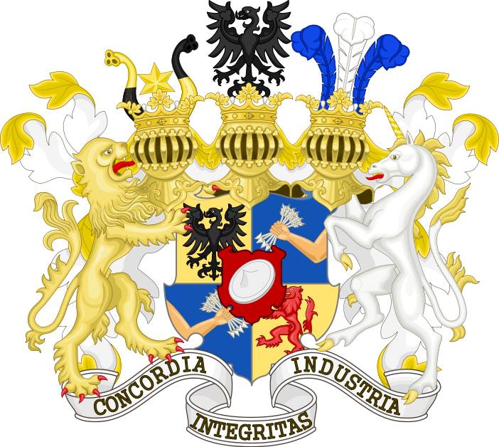 Blason des Rothschild - les 5 flèches symbolisent les 5 branches de la famille 