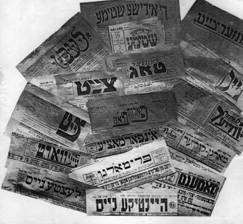 Quelques titres de journaux yiddish