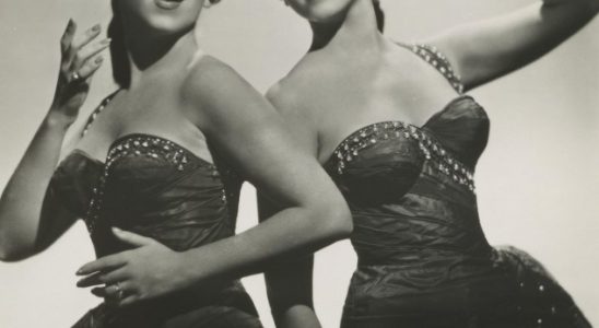 Une photo promotionnelle des années 50, Merna à gauche, Claire à droite. Photo Library of Congress