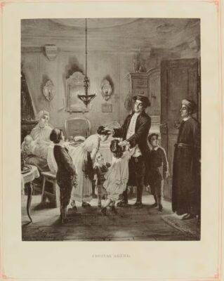 illustration: la bénédiction du Shabbat