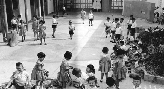 Photo: enfants à l'école juive Sholem Aleichem qui fonctionna entre 1953 et 1981 à la Casa do Povo, centre culturel fondé en 1946 par des Juifs progressistes dans le quartier de Bom Retiro.)