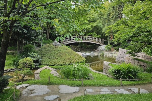 Vue du Jardin Albert-Kahn à Boulogne
