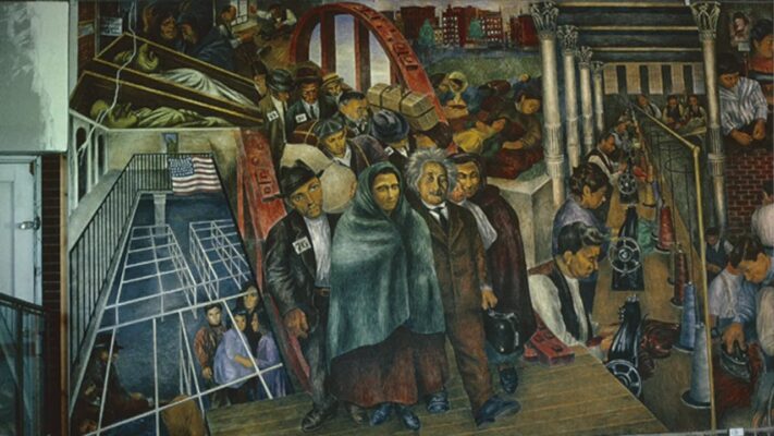 Illustration: fragment de la fresque monumentale réalisée par Ben Sahn pour la communauté de Roosevelt